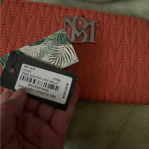 Badgley Mischka Coral Quilted Wallet - Picture 6 of 9